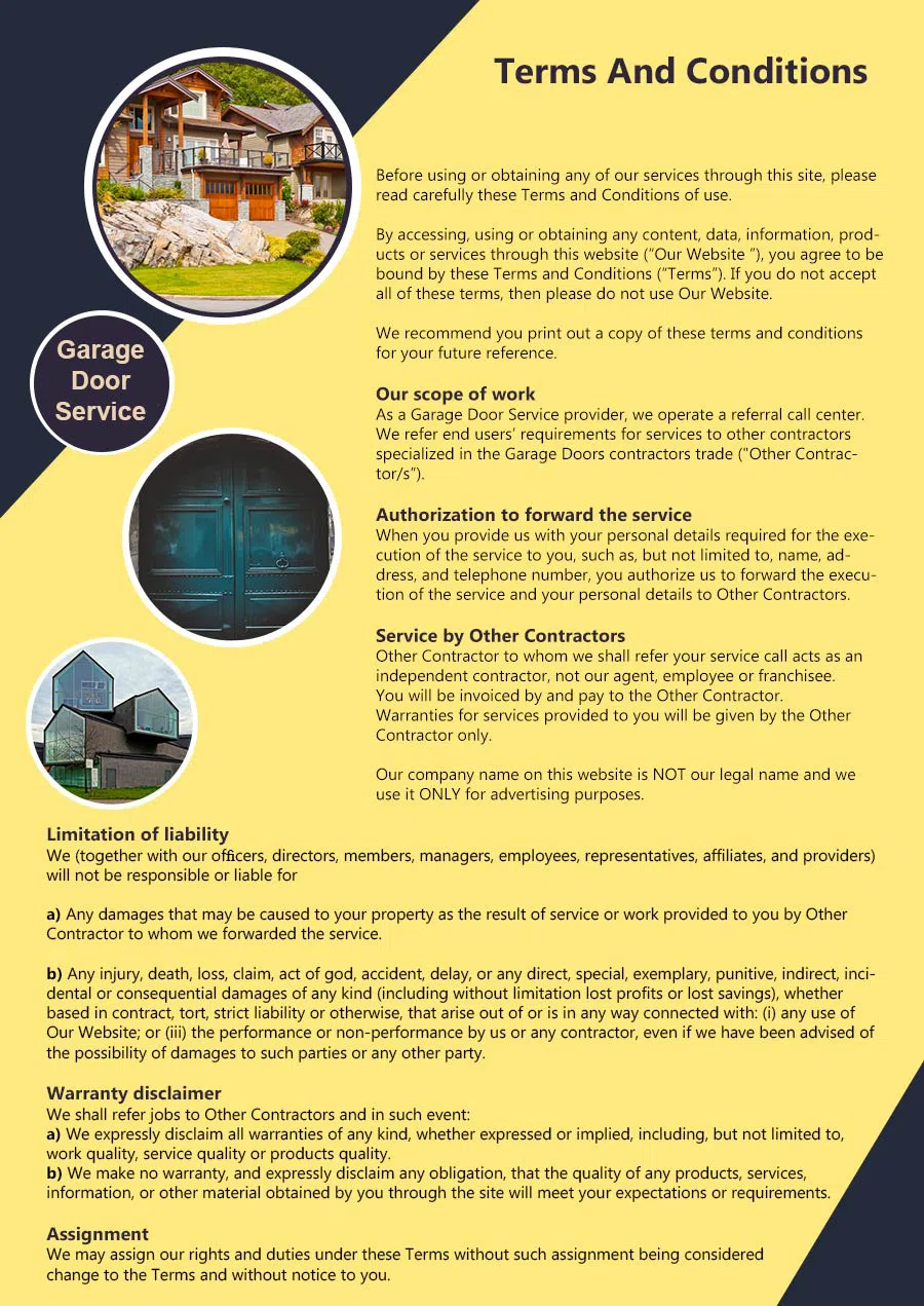 Elite Garage Door Service Burtonsville, MD 301-478-4487 - terms6